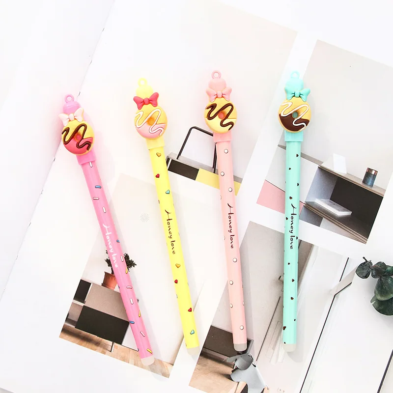 5 шт. конфеты в форме пончика гелевая ручка с бантиком бабочкой на металлической