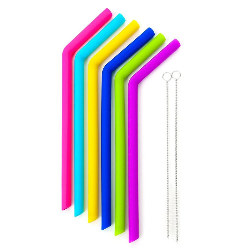Силиконовые соломинки KHGDNOR многоразовые трубочки разных цветов для питья из