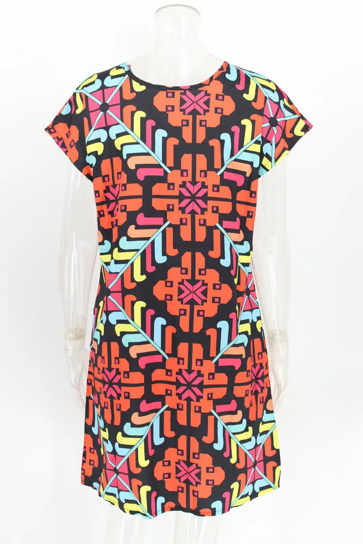 Макси платье Новейшее модное с коротким рукавом Круглый вырез элегантное