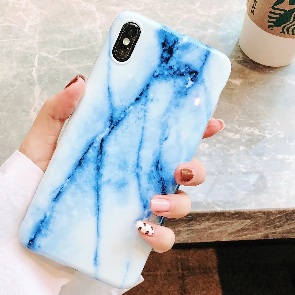 Axbety для iPhone XR/XS MAX чехол Модный Цветной мраморный телефона 7 8 6 6s плюс Чехол Мягкий