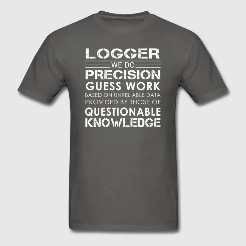 Новый стиль Для мужчин футболка Weird Logger мы делаем одноцветное 2018 Camisetas Hombre