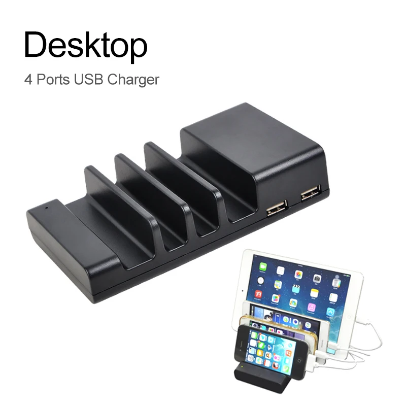 4 USB порта зарядное устройство для мобильного телефона дорожная зарядная станция