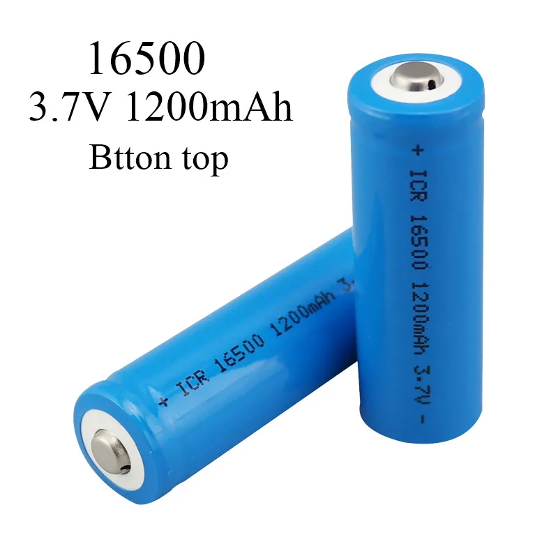 2018 высокое качество 16500 батарея 1200mah 3 7 V литий ионная аккумуляторная с кнопкой Топ
