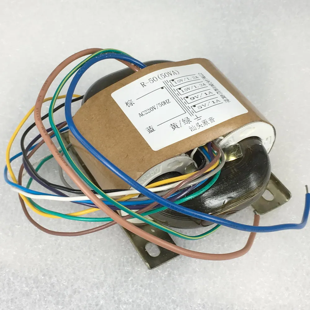 15V 1.2A 15V 1.2A 9V 1A 5V 1A R трансформатор с сердечником 50VA трансформатор 220V вход, DAC наушники с трубкой пре-усилитель CD-плеер