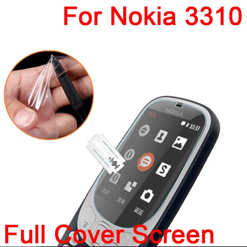 

10 шт. ультрапрозрачная мягкая защитная пленка из тпу для жк-экрана, защитная пленка для Nokia 3310 2017, защитная пленка (не закаленное стекло) + тка...