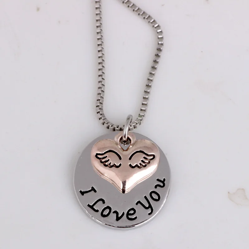 Цепочка с надписью i love you серебристо золотистая 10 шт.|necklace jewelry|inspirational necklacei |