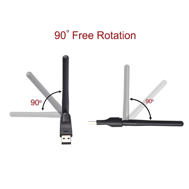 Маленький Смарт-адаптер регулируемый 2 4 ГГц 150 Мбит/с USB Wi-Fi адаптер с высоким