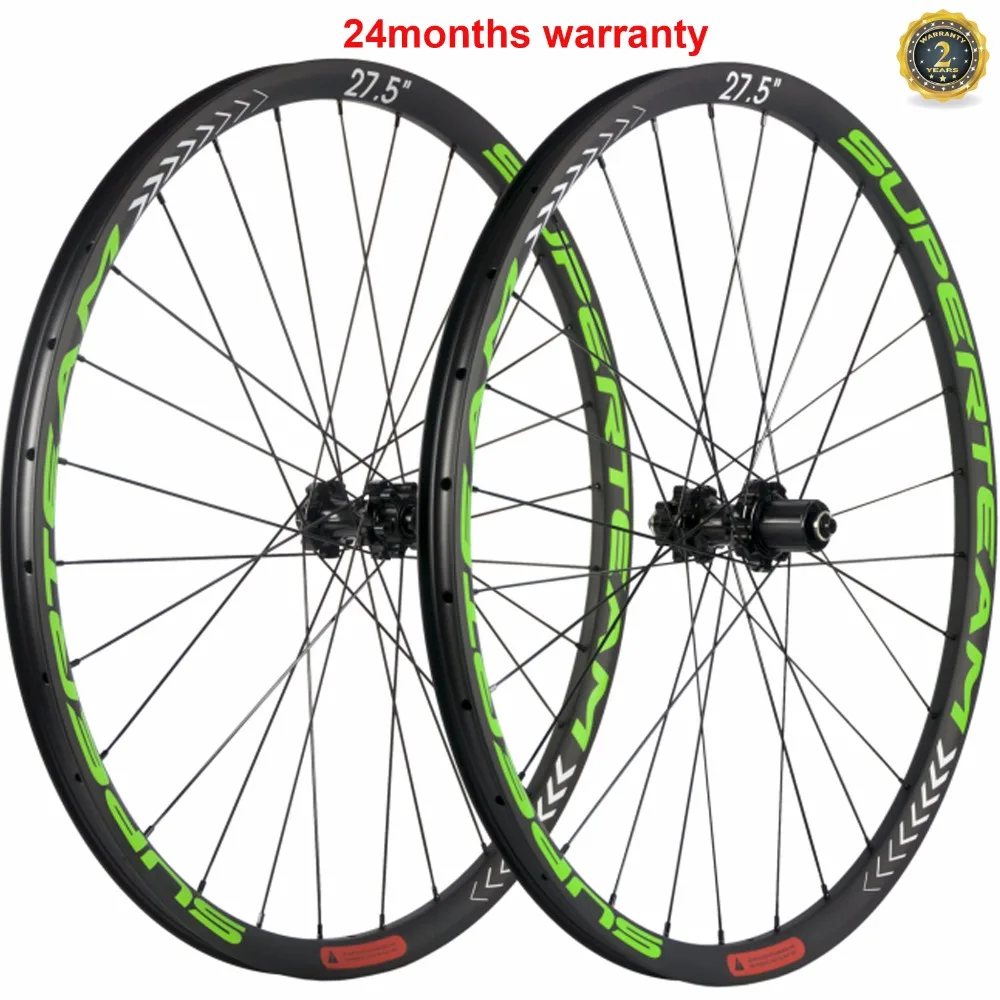 

SUPERTEAM 27er MTB Carbon Wheels Tubeless Carbon Wheelset 650b Carbon MTB Wheels 30mm width 25mm depth Cyclocross Wheelsets