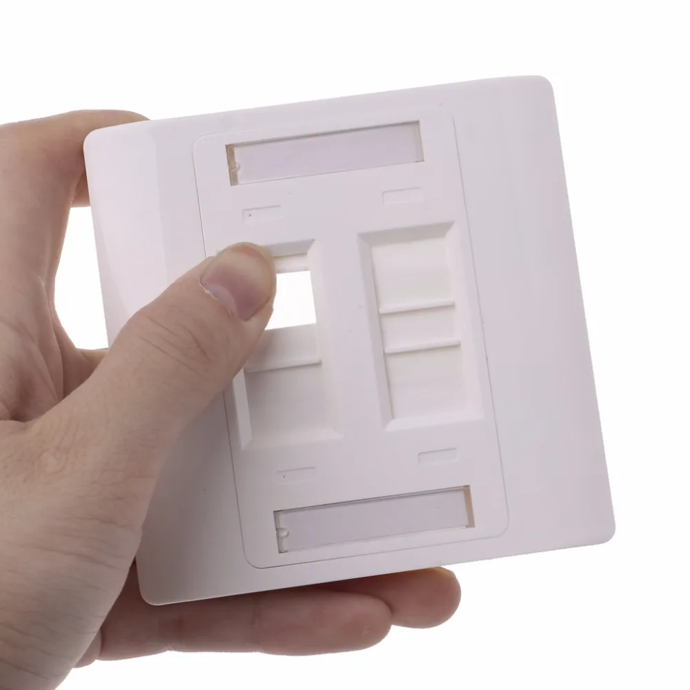 Настенная пластина 4 порта CAT5e/CAT6 RJ45 сетевой разъем 86 мм стандартная настенная высокого качества