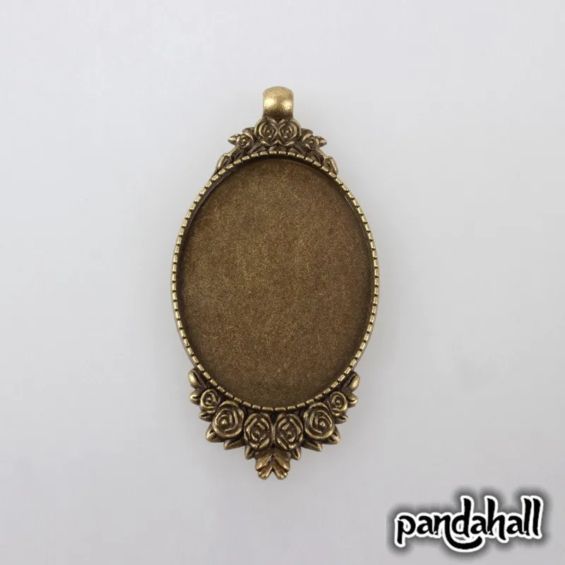 Винтажная резная Роза из сплава в тибетском стиле большая подвесная рамка без