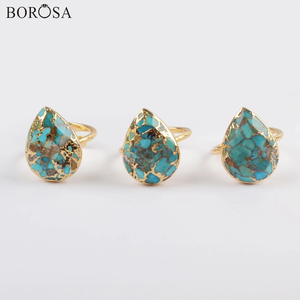 BOROSA ювелирные изделия 5/10 шт слезы каплевидной формы позолота меди натуральная