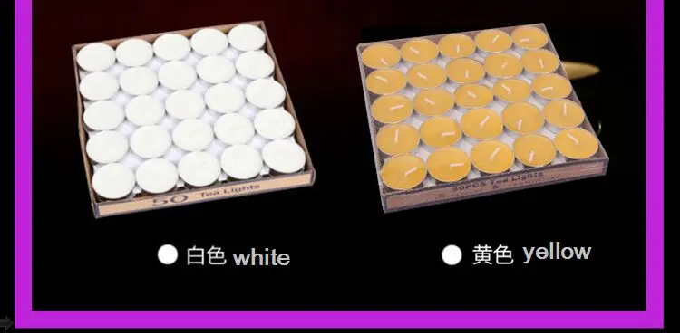 50 шт. воск свеча для чая романтическая фотография 6 цветов время горения 1 5