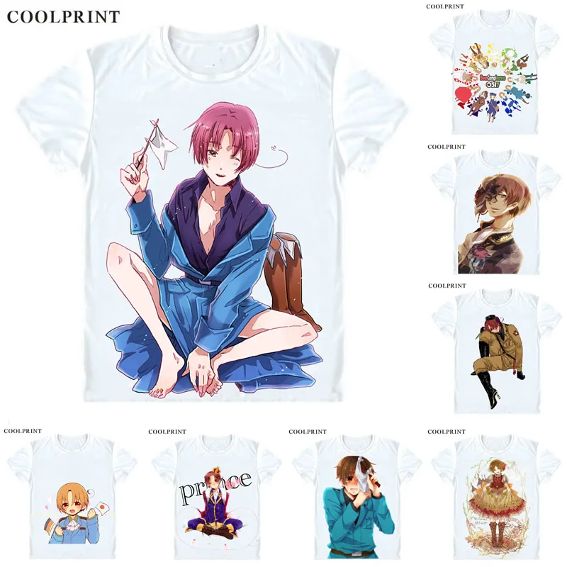 North Italy Brothers Feliciano Vargas T Shirt Axis Powers Hetalia Men Casual TShirt Premium T-Shirt Printed Short Sleeve Shirts | Мужская