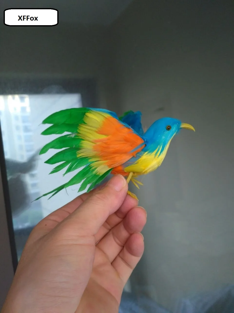 Маленькая милая имитация крыльев птица МОДЕЛЬ пены и меха красочная игрушка