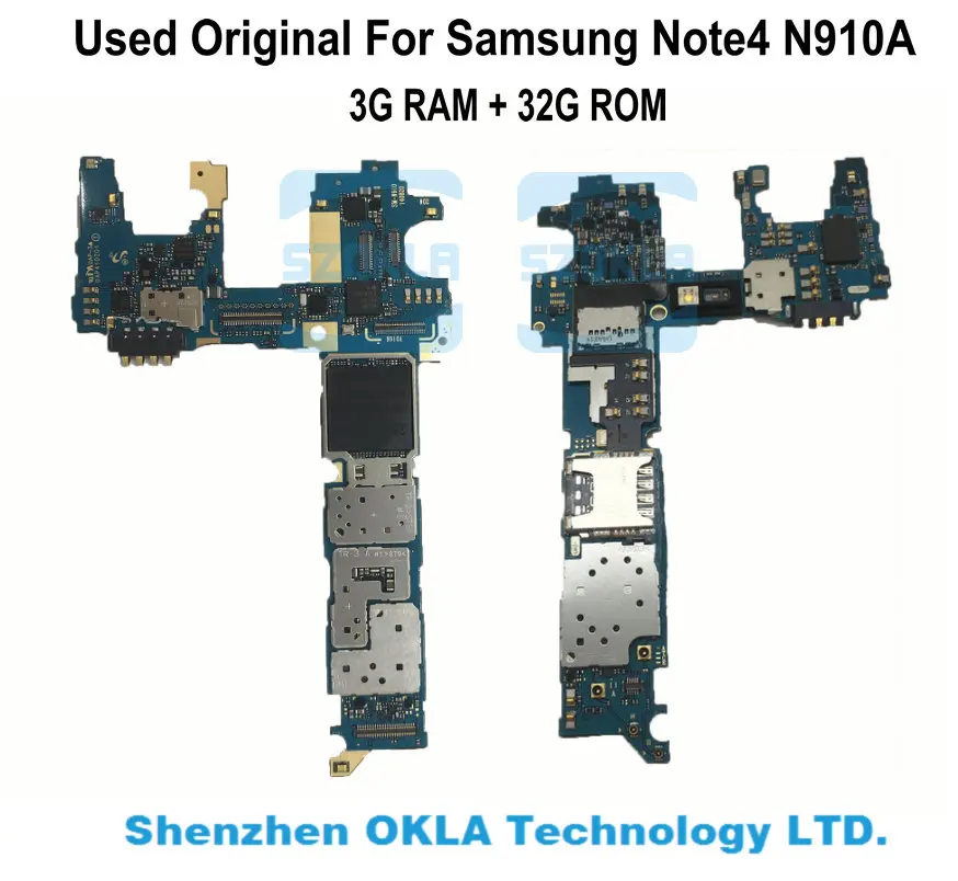 Разблокированная материнская плата Samsung Note4 N910A оригинальная б/у 1 шт. | Мобильные