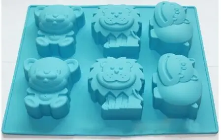 Силиконовая форма для мыла в виде животного из джунглей|soap mold|molde pansilicone pan |