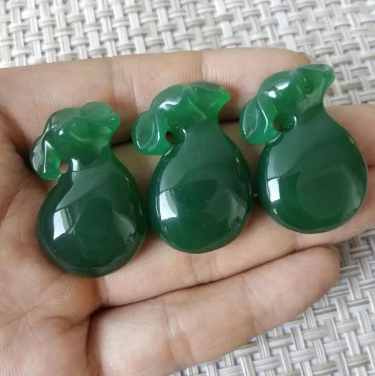 TJP natural Ice of chalcedony pendant Single side carving purse yellow agate Yellow green white pink jade | Украшения и