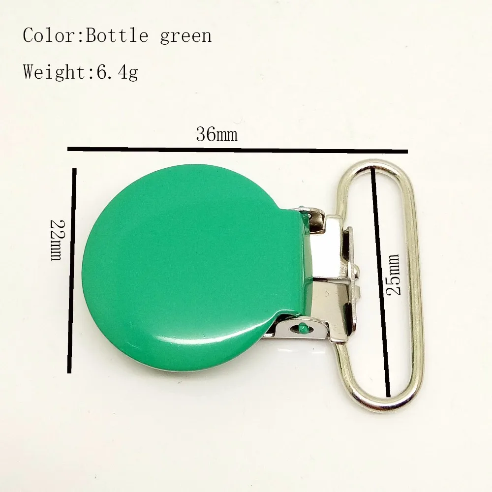 

50pcs/lot 25mm pacifier clip round metal craft hardware wholesale wonder clips for baby chupeta wonder