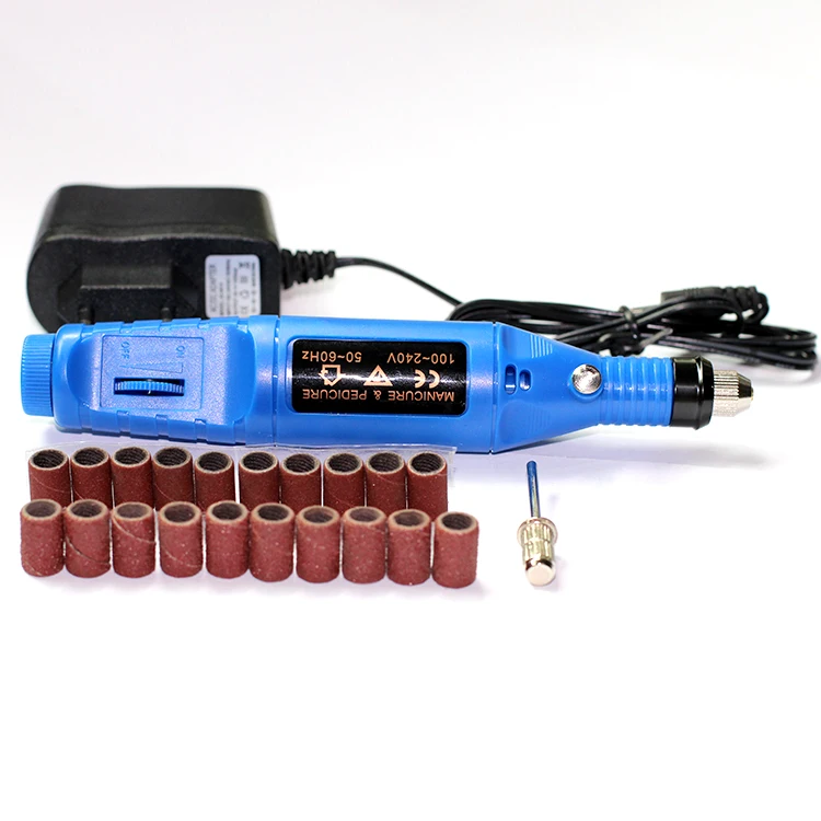 Набор мини фрез для ногтей 20 шлифовальных рукавов шлифовальная лента красный