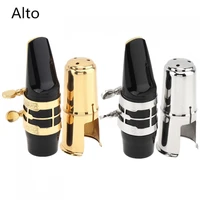 alto be saxophone mouthpiece carved flower gold plated ligature brass cap bakelite sax mouth gold silver optional