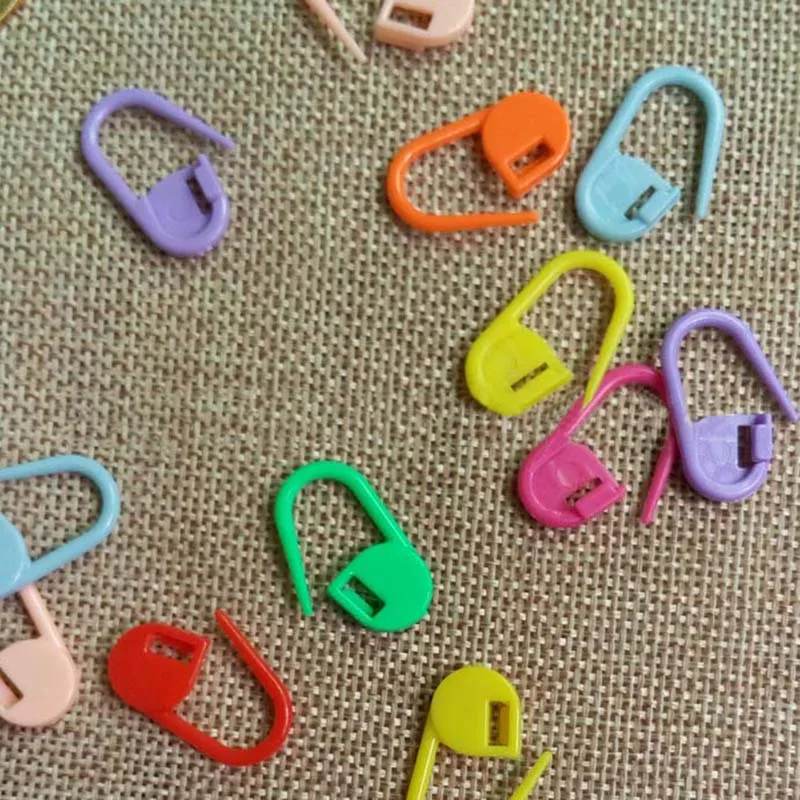 100 шт Красочные Пластик Плетеный вязаный Вязание крючком для вязания стежка