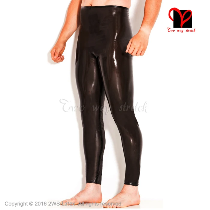 Black Sexy Long Latex Leggings Rubber Pants Latex Trousers bottoms jean plus size plain XXXL pencil pants KZ-075