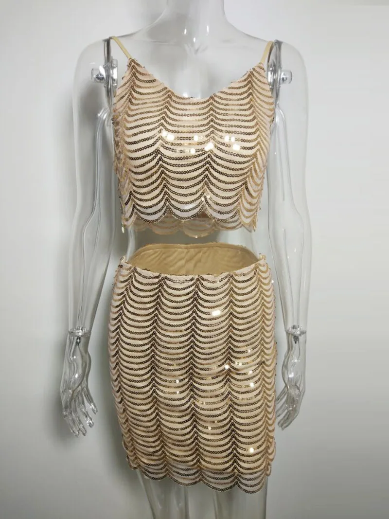 Европа Стиль Сексуальная V шеи жгут золото блестками платье Спагетти ремень