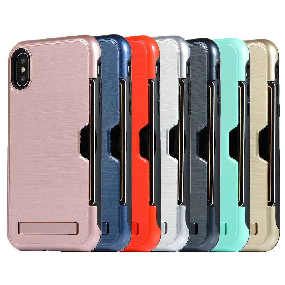 поддержка Чехол для телефона Подставка держатель чехол iPhone 7 8 Plus XR X XS MAX слот карт