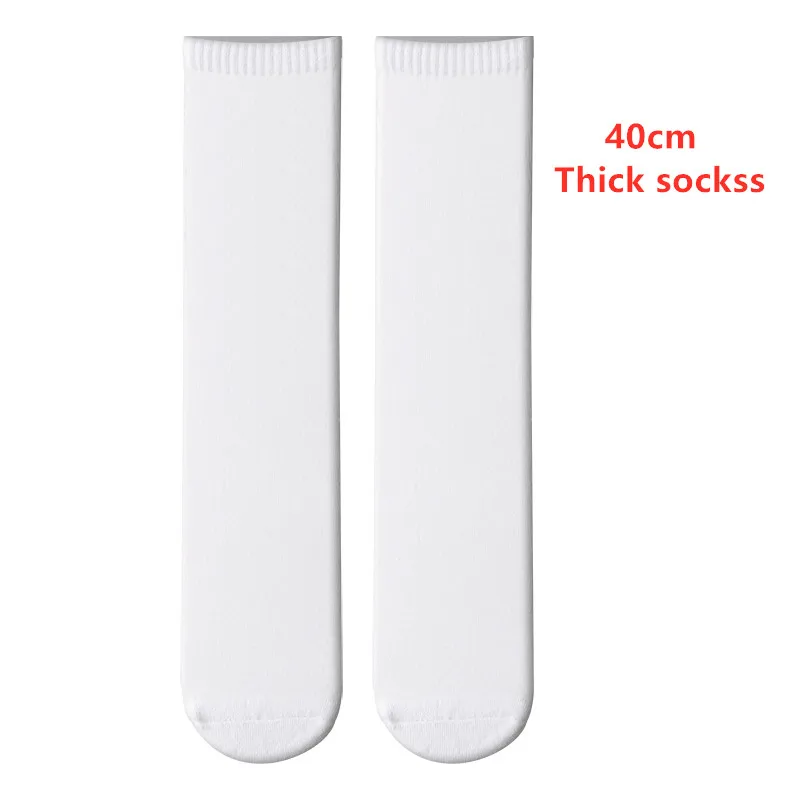 40cm-Thick socks Дизайн 3D принт «сделай сам» носки унисекс Женские на заказ; длинное хлопковое дышащее женские носки лето 8D00 - Цвет: 40cm-Thick socks