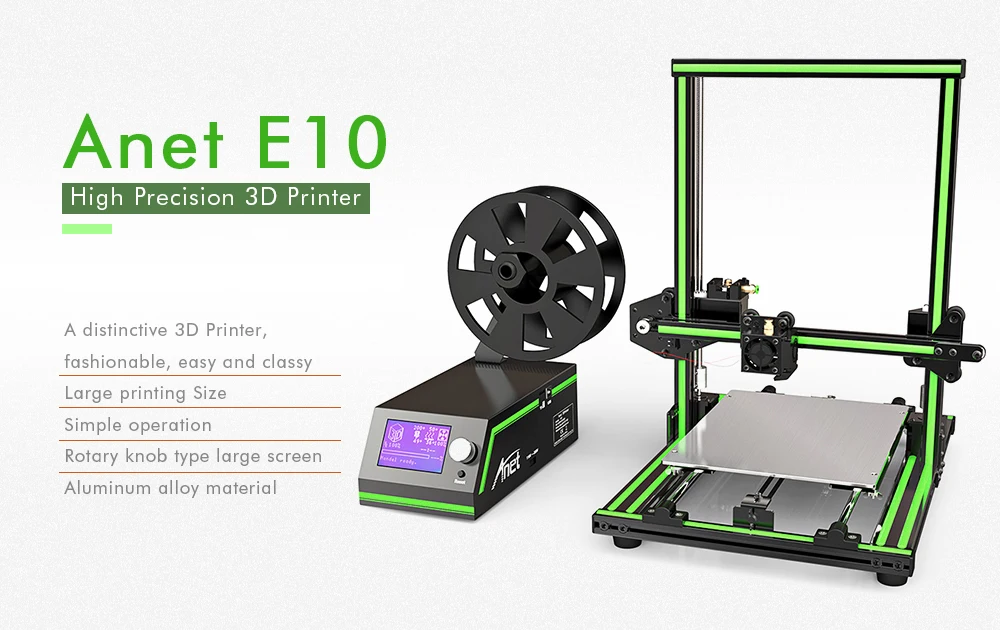 Высокоточный 3d принтер s Anet E10 Anet E12 большой размер сборка пластины легко Biuld Anet предварительно собранный полностью металлический 3d принтер наборы