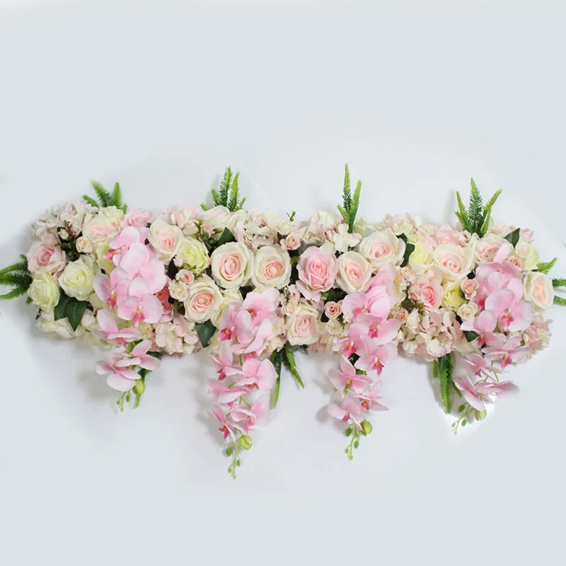 A Light pink Искусственный ряд цветов цветок орхидеи вициния DIY свадебная АРКА Декор Фон платформы цветок стены окна дорога свинец цветочный - Цвет: A Light pink