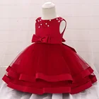 2021 в винтажном стиле для маленьких девочек, летнее платье из бисера платья цвета шампанского для новорожденных От 1 до 2 лет на день рождения вечерние свадебное платье в стиле принцессы, Одежда для младенцев