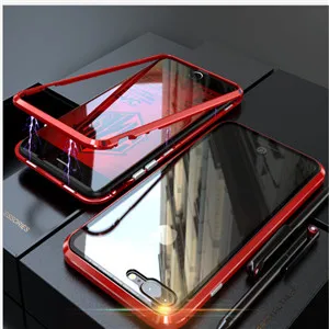 Red color Ручная установка винт металлический бампер чехол для iphone XSMax Роскошный прозрачный закаленное стекло телефонные чехлы Чехол для iphone X - Цвет: Red color