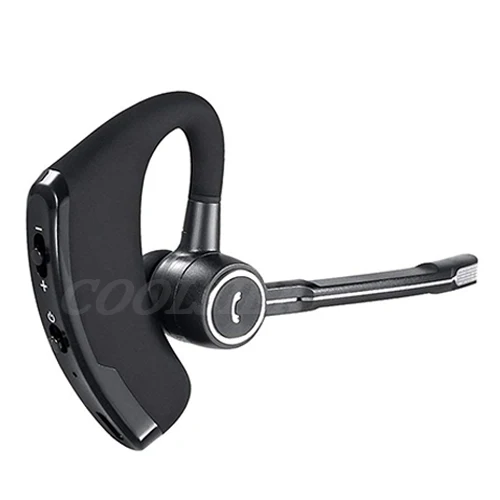 Black COOLJIER бизнес беспроводные Bluetooth наушники для автомобиля Bluetooth Handsfree стерео ушной крючок гарнитура с микрофоном шумоподавление наушники - Цвет: Black