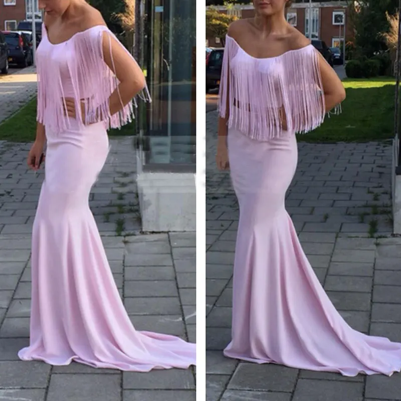 Светильник розовое вечернее платье Русалка с глубоким вырезом и шлейфом