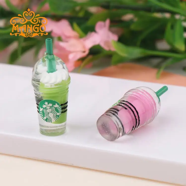 

8pcs! Dollhouse Miniature 1:12 Dining room plastic Frappuccino soft drink set free shipping