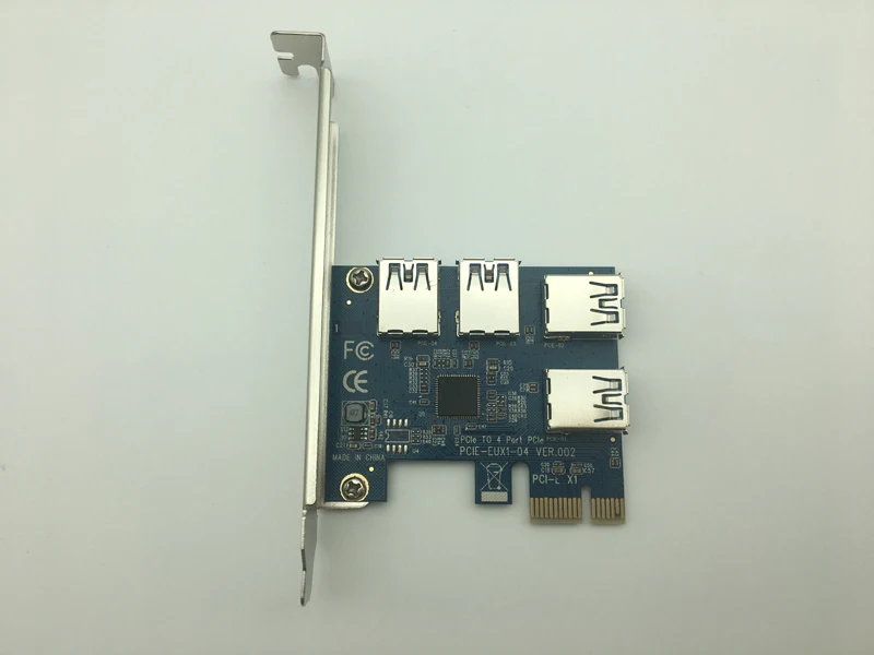 Новейший 1 до 4 PCIE адаптер поворот 4PCI E PCI слот один на четыре USB 3 0 карта скайсера