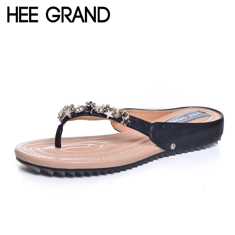 HEE GRAND/блестящие Вьетнамки шлепанцы на платформе удобная повседневная обувь