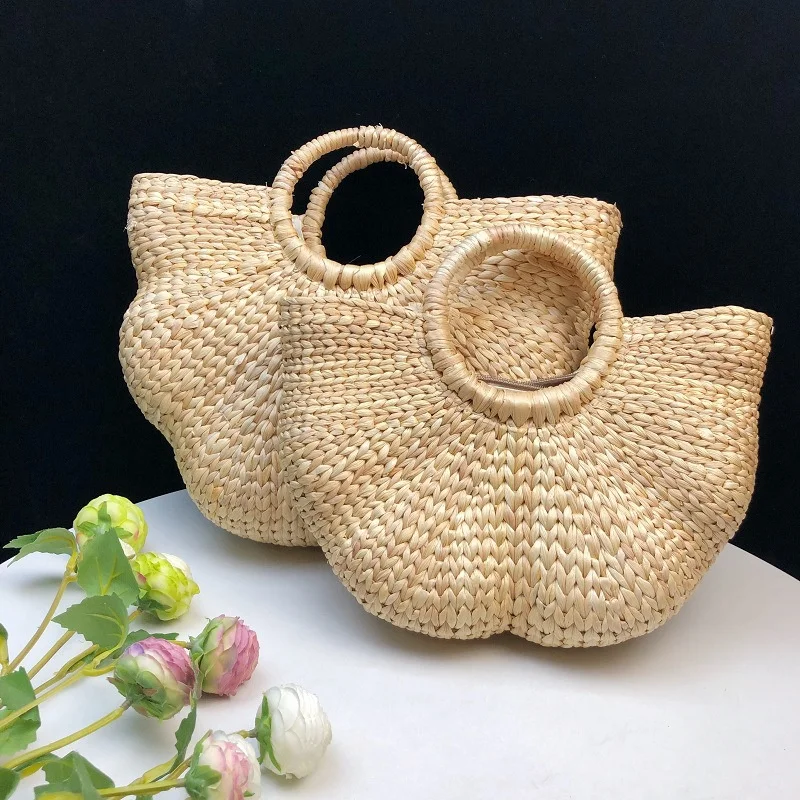 Сумка из ротанга Пляжная соломенная сумка сумка-корзина для женщин большая