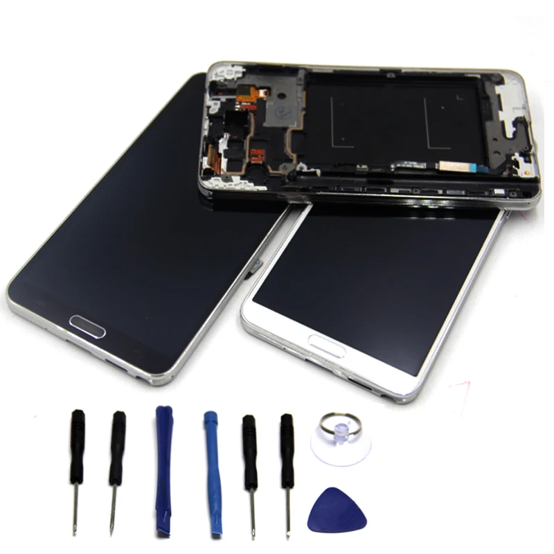ЖК-дисплей для Samsung Galaxy Note3 Note 3 N9005 сенсорный экран дигитайзер сборка с рамкой |