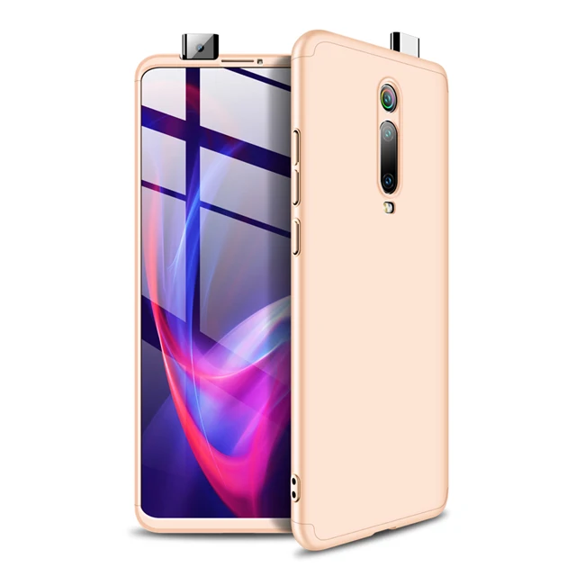 Золотой 3-в-1 чехол для телефона для Xiao mi Red mi K20 Pro mi 9 T PC жесткий матовый чехол-накладка для спортивной камеры Xiao mi Red mi K20 mi 9 t Pro защитные чехлы Coque - Цвет: Золотой