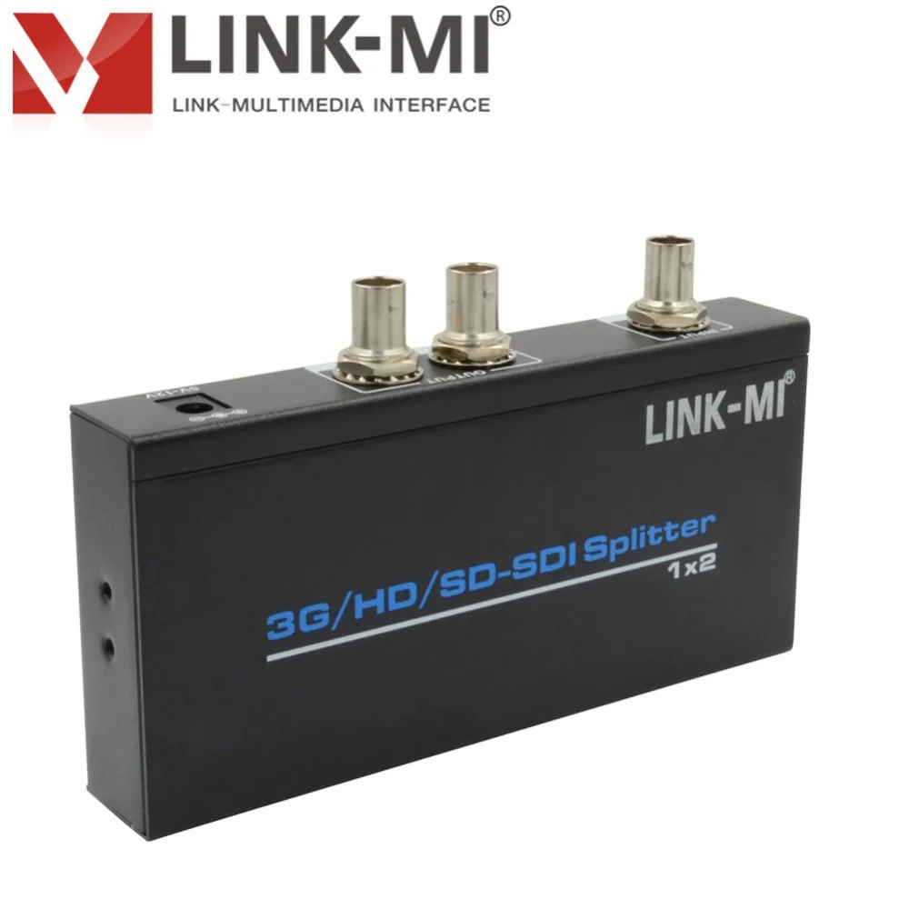 LINK-MI 1x2 SDI разветвитель усилитель распределения 3G/HD/SD BNC Аудио Видео удлинитель 1080P