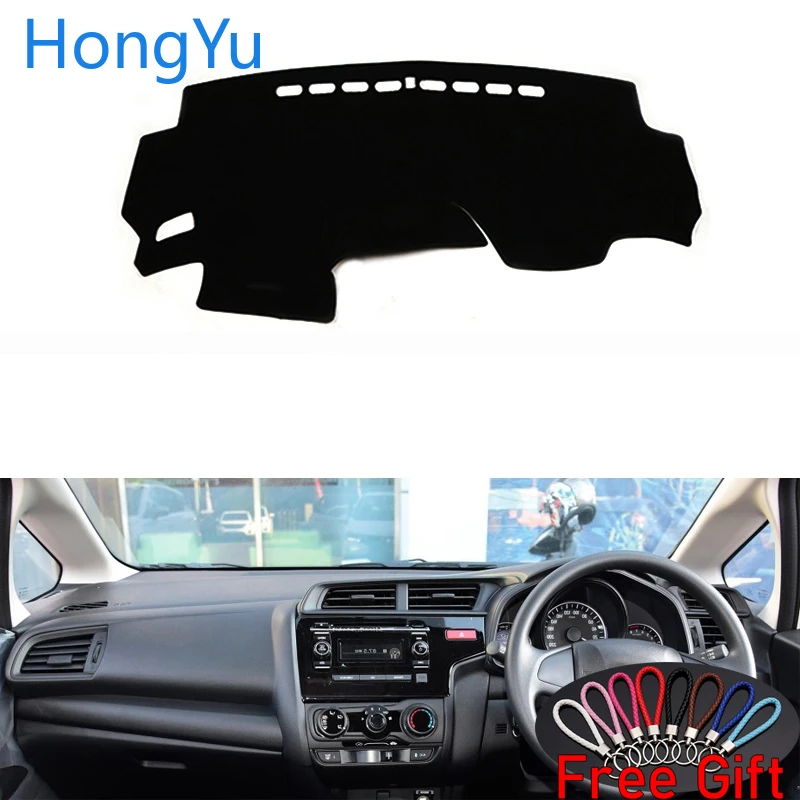 Коврик для приборной панели автомобиля коврик интерьерные коврики Honda fit Jazz 2014 2018
