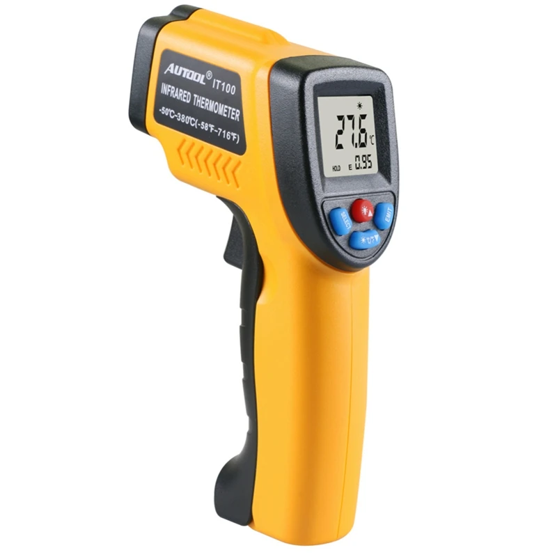 Цифровой IT100 лазерный ЖК дисплей Бесконтактный ИК инфракрасный термометр от 50 до