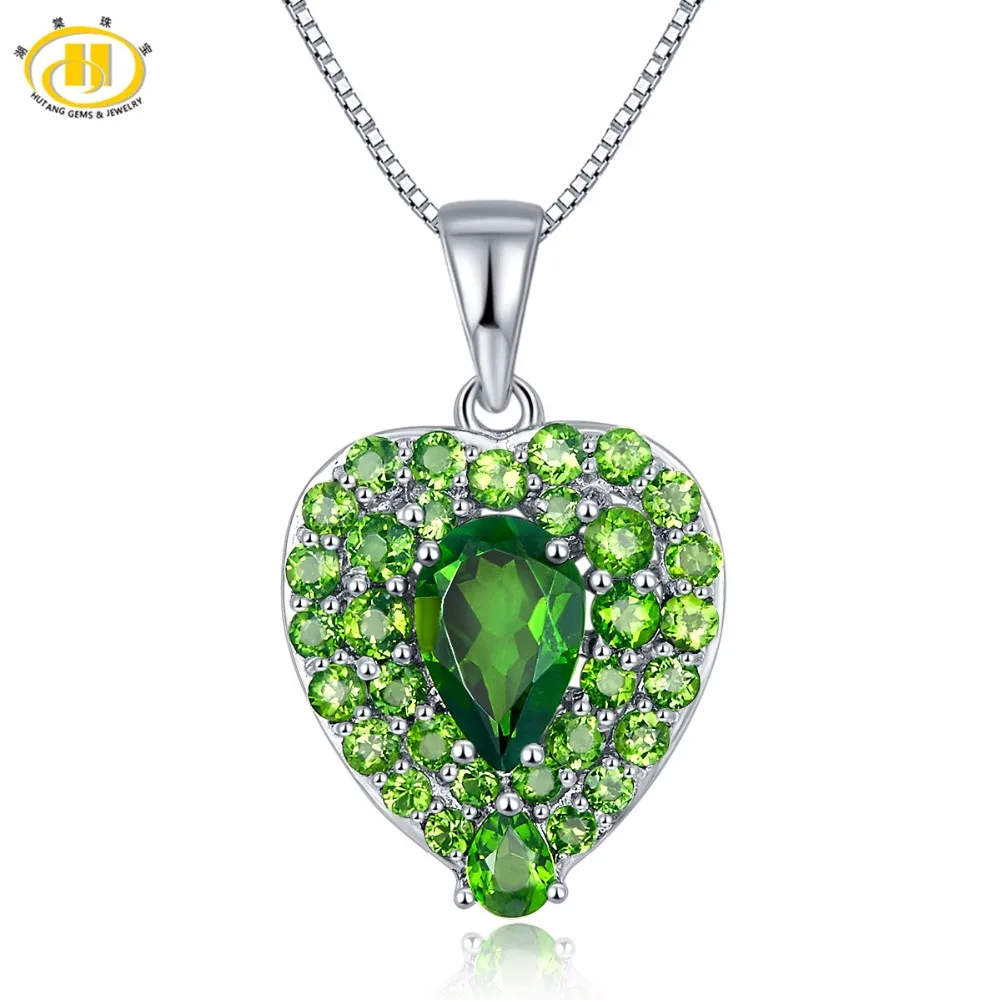 Hutang Твердые стерлингового серебра 925 2.75ct природных драгоценных камней хром