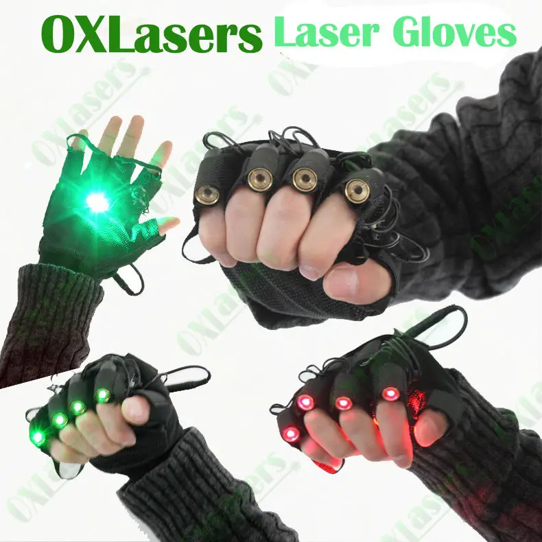 Зеленые лазерные перчатки OXLasers с 5 лазерными лазерами лазерный светильник для