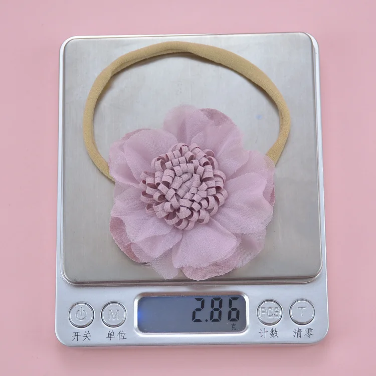 36 шт./лот кружевные нейлоновые повязки с цветами для новорожденных девочек