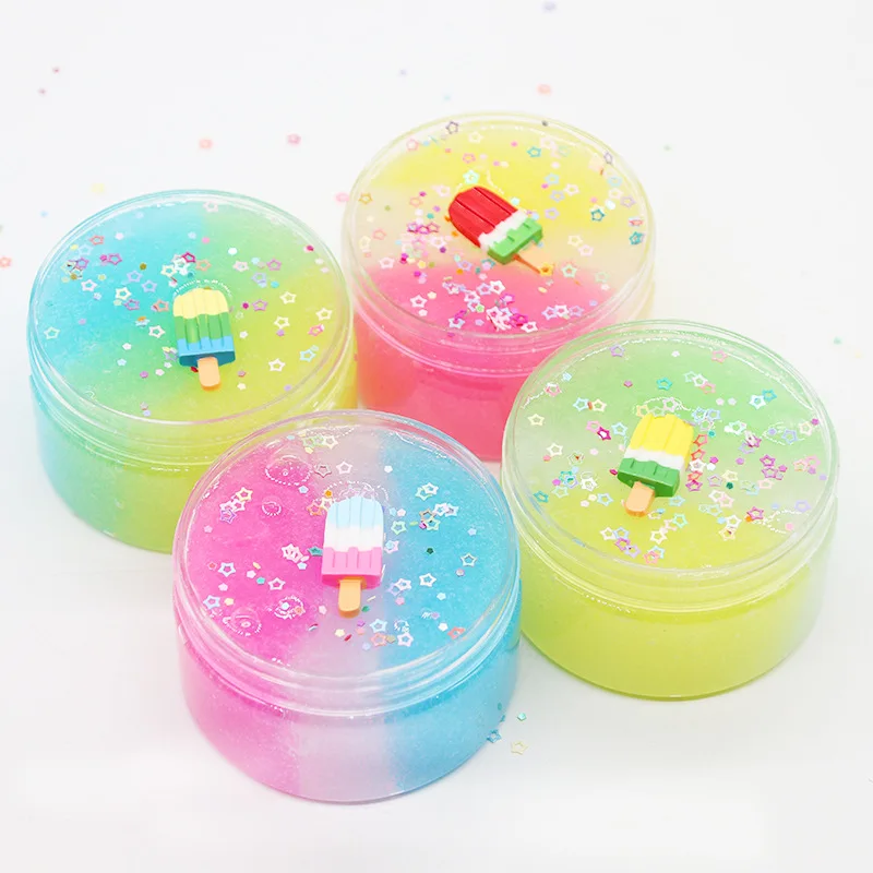 Fluffy Slime Color Ice Cream Cloud Star Slime Modeling Clay Rainbow Slime Toy For Children Antistress Lizun Additives for Slices