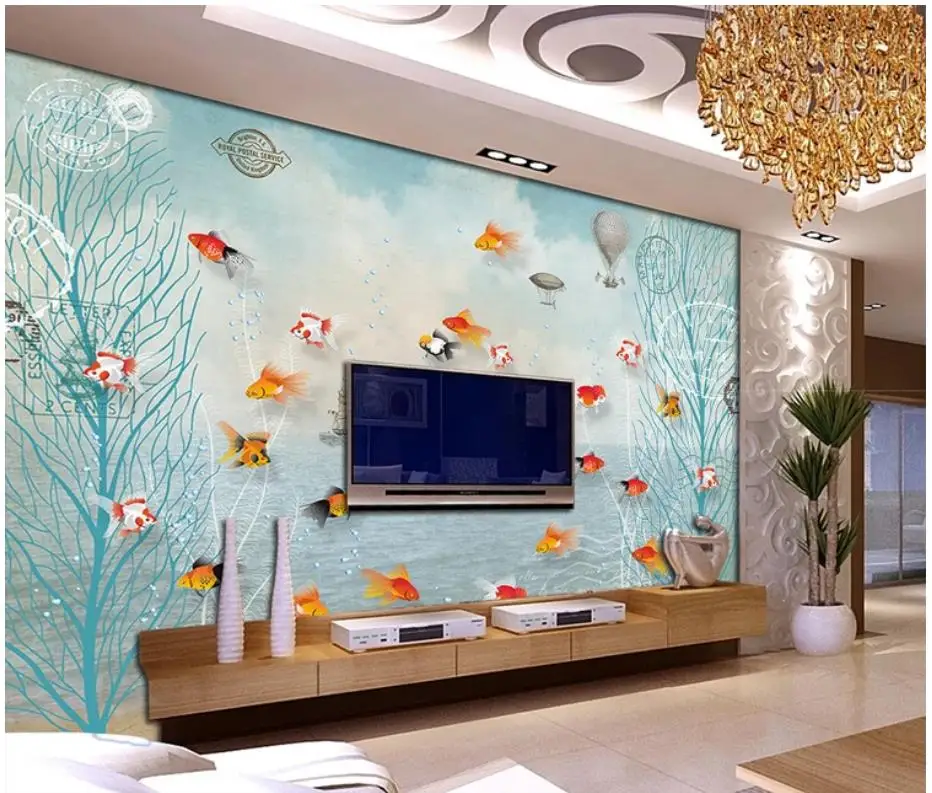 Пользовательские фото обои 3d настенные фрески ручная роспись средиземноморская