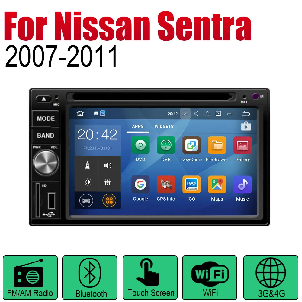 Автомобильный мультимедийный DVD-плеер на Android для Nissan Sentra 2007 ~ 2011 GPS-навигационная
